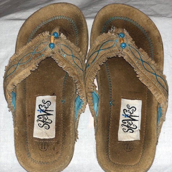 Stevies Suede Flip Flops - Picture 2 of 5